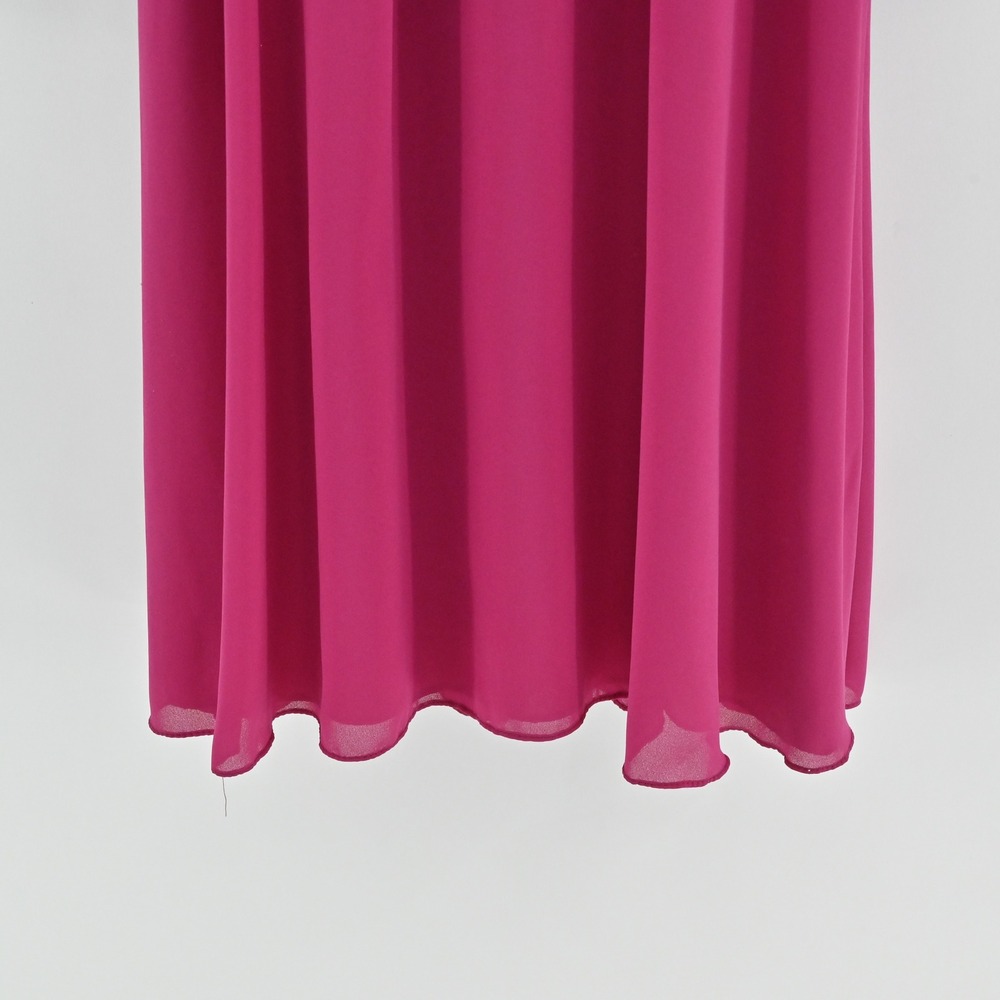 Vintage‎ 70s 80s Blouson Evening Midi Dress Sz 10 Pink Beaded Sequin Puff Sleeve - Picture 9 of 13